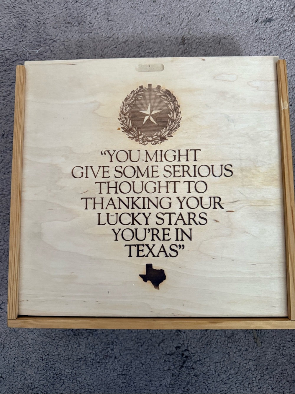 Wooden Texas Box